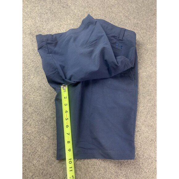 Under Armour Heat Gear Mens Flat Front Golf Shorts Size 34 Navy - Picture 7 of 7